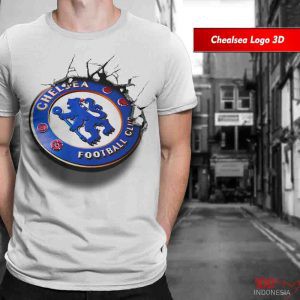 KAOS BOLA PRIA WANITA CHELSEA LOGO PRINT 3D