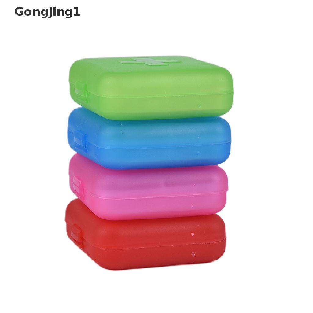 Gongjing1 Kotak Penyimpanan Obat Pil Portable 4 Slot Untuk Travel