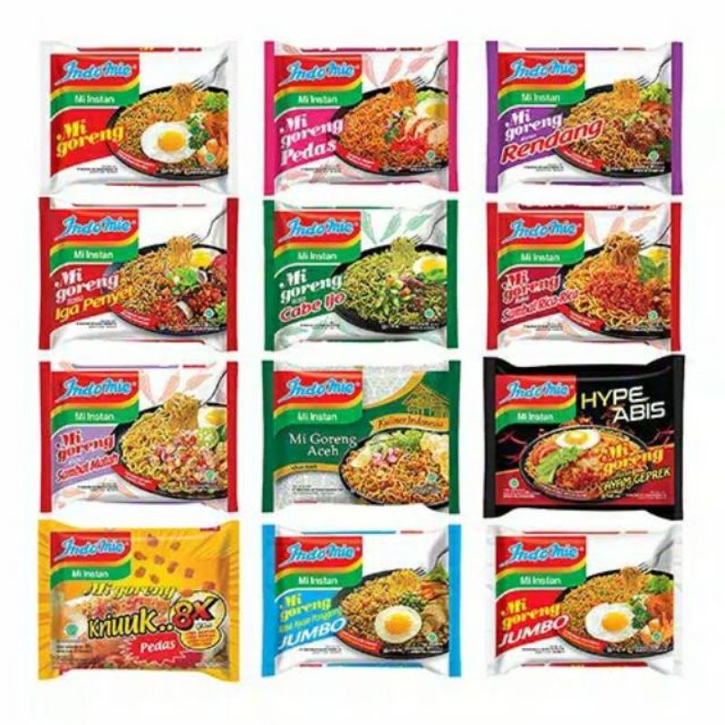 

INDOMIE MIE 90GR ALL VARIANT /PCS