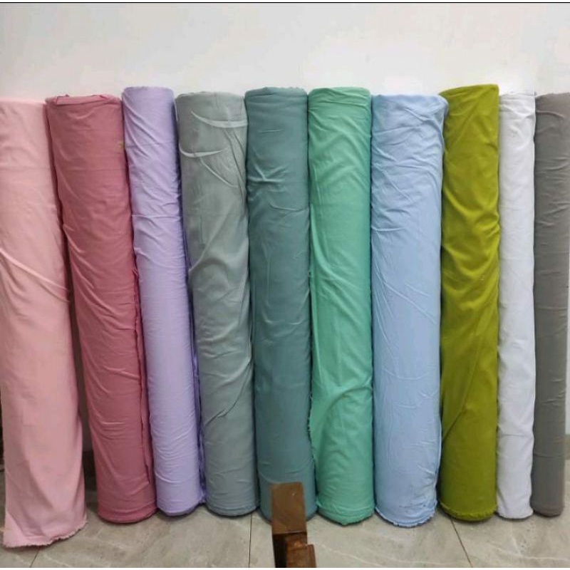 BAHAN KAIN SOREI POLOS KATUN MICRITEX GORDEN GAMIS HIJAB
