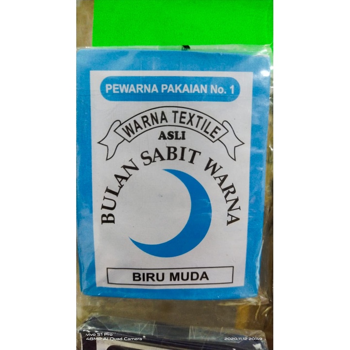 pewarna pakaian - tekstil -pewarna pakaiann bulan sabit per 1 biji