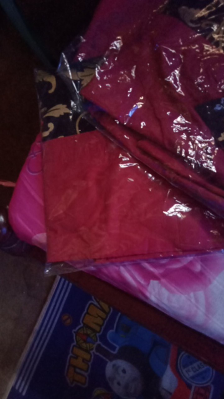 Murah Batik Kemeja Hem Pria Motif Prada Kombinasi Merah Baju M L Xl