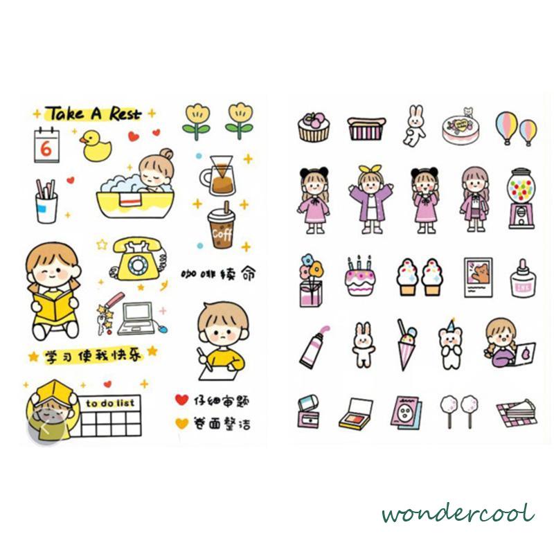 Stiker Motif Emoji Untuk Dekorasi Handphone / Diary DIY-Won