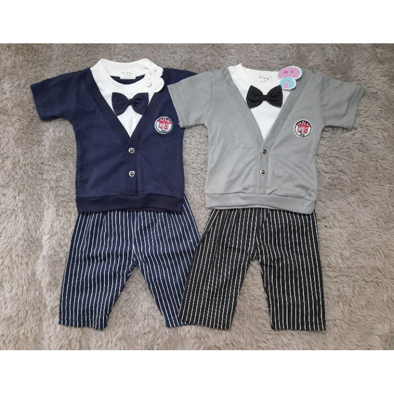 BAJU ANAK LAKI LAKI SETELAN MURAH Amena Model Cardigan usia 3-18 bulan
