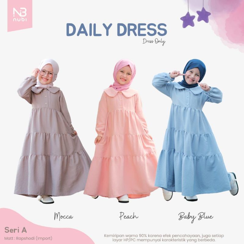 Baju Muslim Gamis Daily Dress Anak Remaja Nubi Nubintang