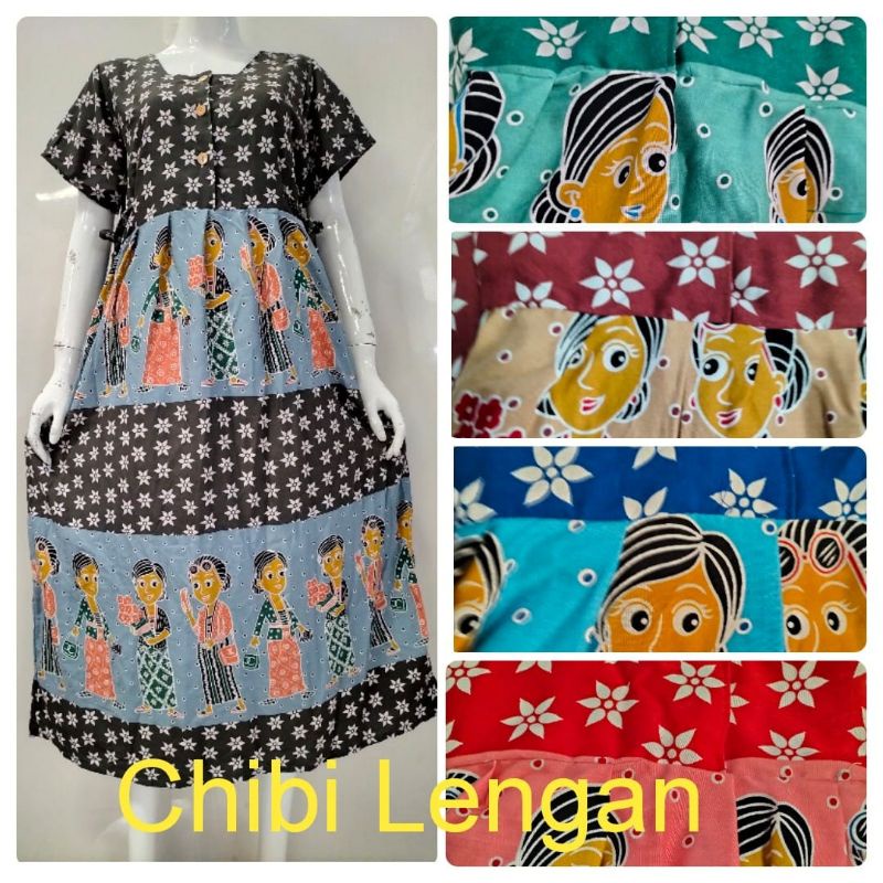 Daster HAP Chibi lengan pendek bu tejo truntum