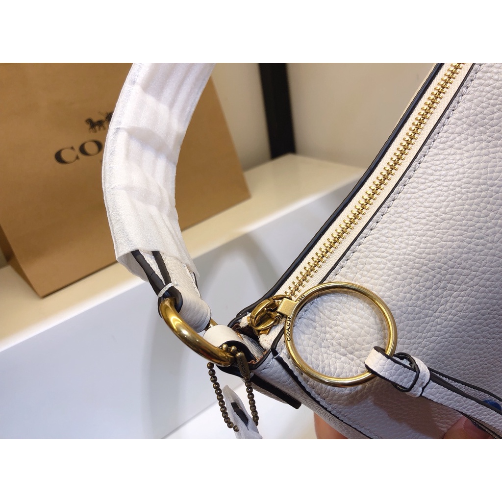 tas selempang WANITA 52548 Bailey Hobo Leather Signature Coated Canvas Women Handbag Shoulder Half Moon Bag