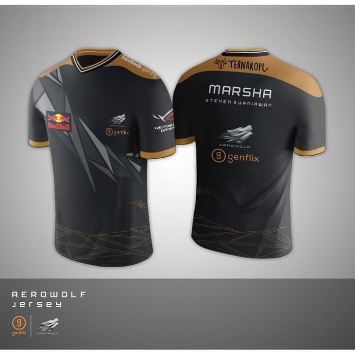 Jersey Aerowolf Genflix 2019 - FREE NICKNAME - Baju Kaos Gaming