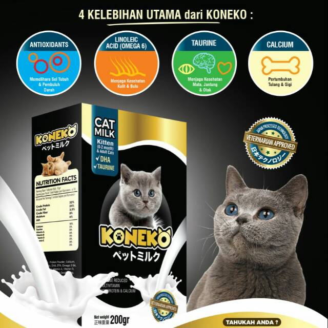 Susu Kucing | Koneko Cat Milk | Japan | 20gr Kemasan Sachet