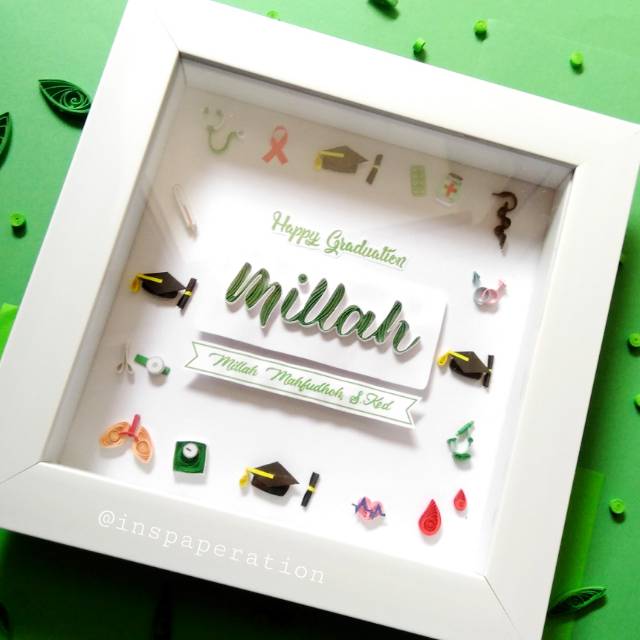 Download Large Paper Quilling Seri Karakter Kado Wisuda Nikah Ultah Mahar Unik Frame 3d Shopee Indonesia