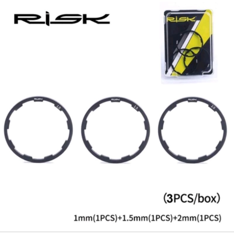 Risk Ring Spacer Freehub Ring Spacer Sprocket Spacer Free hub isi 3 pcs