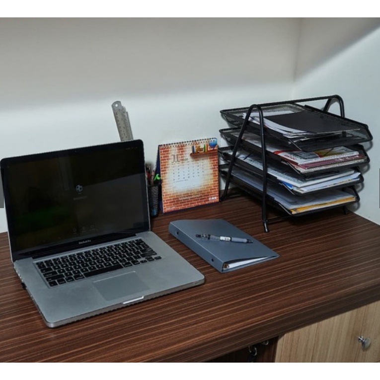 

Rak Organizer Dokumen Bisa Digeser - Latte 4 tier document tray