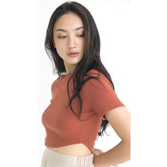 [TAVIA] RHEA RIBBED KNIT TOP