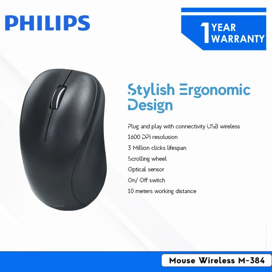 PHILIPS M384 MOUSE WIRELESS M-384