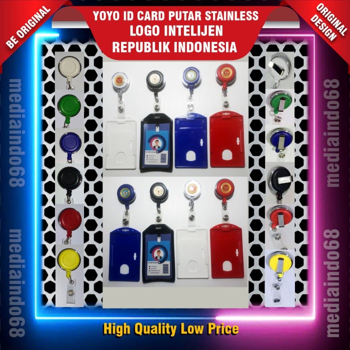 

Hot Sale Yoyo Gantungan Id Card Putar Stainless-Logo Intelijen Limited
