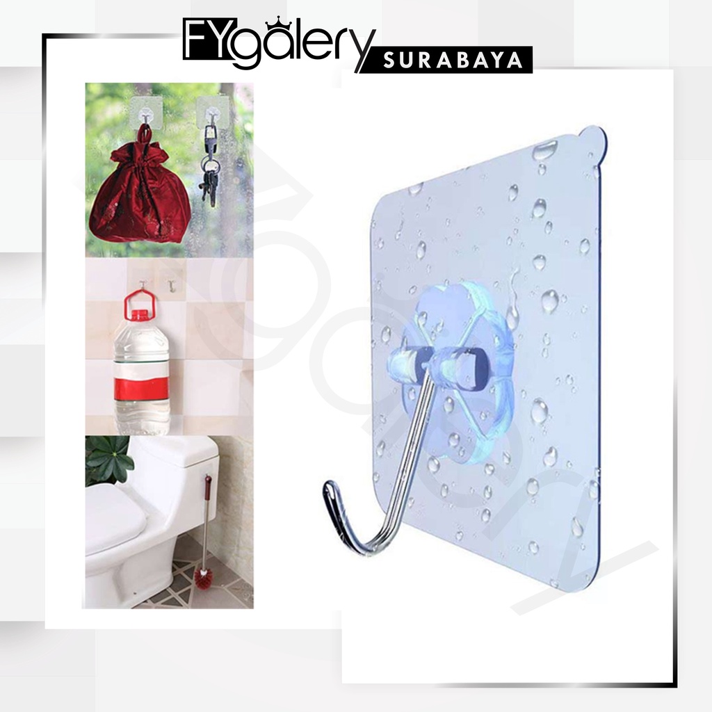 HL0058 Gantungan Hook Tempel Steaker Transparan Magic Cantolan Baju