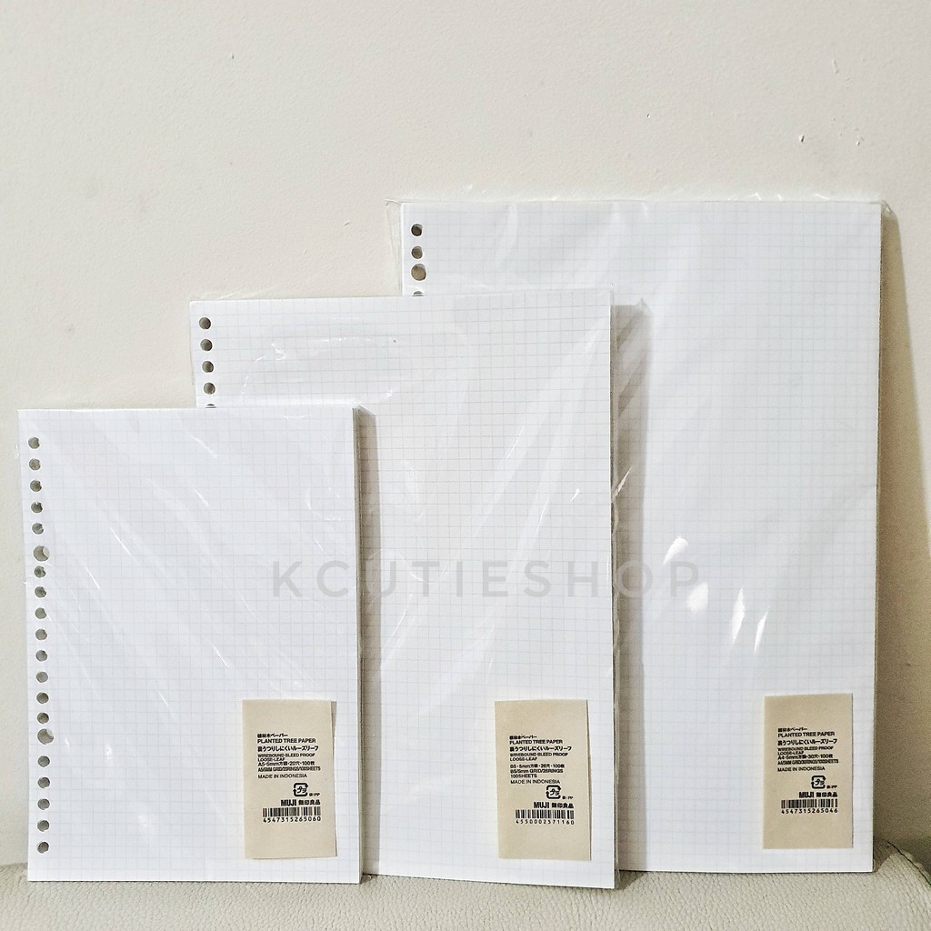 

kcutieshop - Muji Loose Leaf Grid (A5, B5, A4)