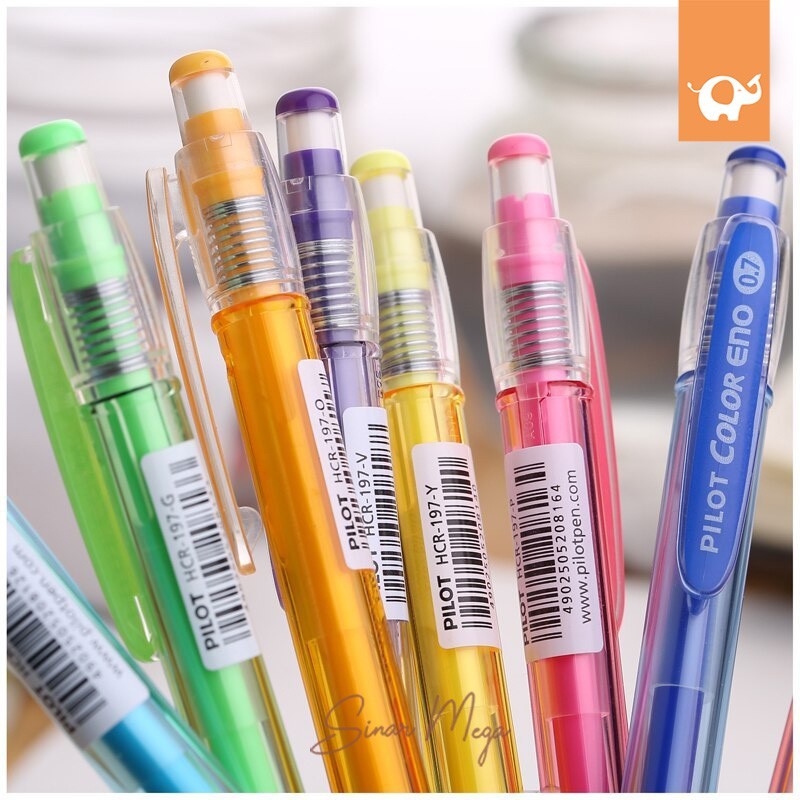 

HJK Pilot Pensil Mekanik Color Eno 2B 0,7mm / Pensil Mekanik warna / PILOT "COLOR ENO" MECHANICAL
