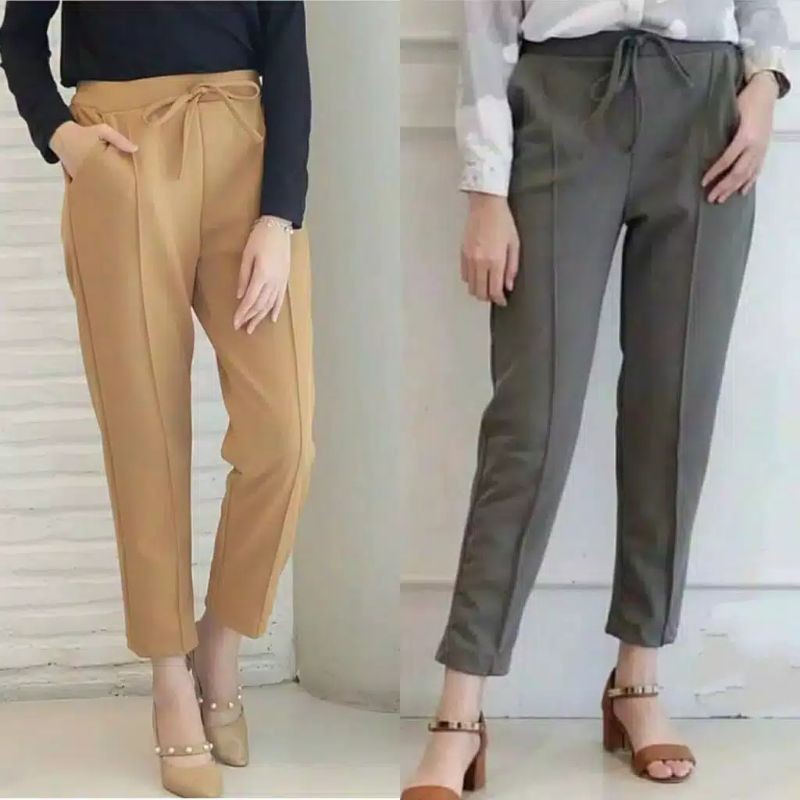 Emte Celana Doty Basic Pants Crep Size Jumbo