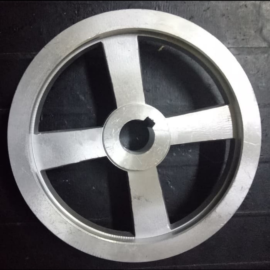 Pulley / Pully / Puli / Poli / Poly / Polly Jalur A1 Diameter 7” Inch As 28mm 28 mm Aluminium