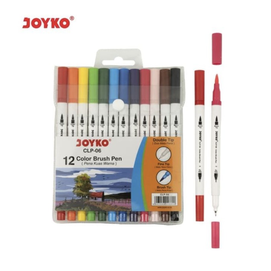 

Color Brush Pen / Pena Kuas Warna Joyko CLP-06 / 12 Warna / Color