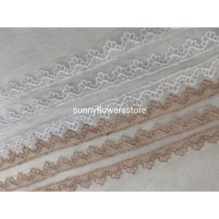 Renda gunung /renda bordir giper kecil lebar 1,5 cm isi 15 yard