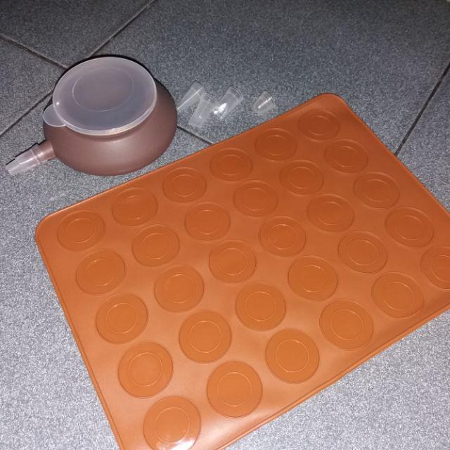 Diy Set Cetakan Dengan Bahan Silikon Dan Bentuk Macaroon Untuk Kue / Macaroon
