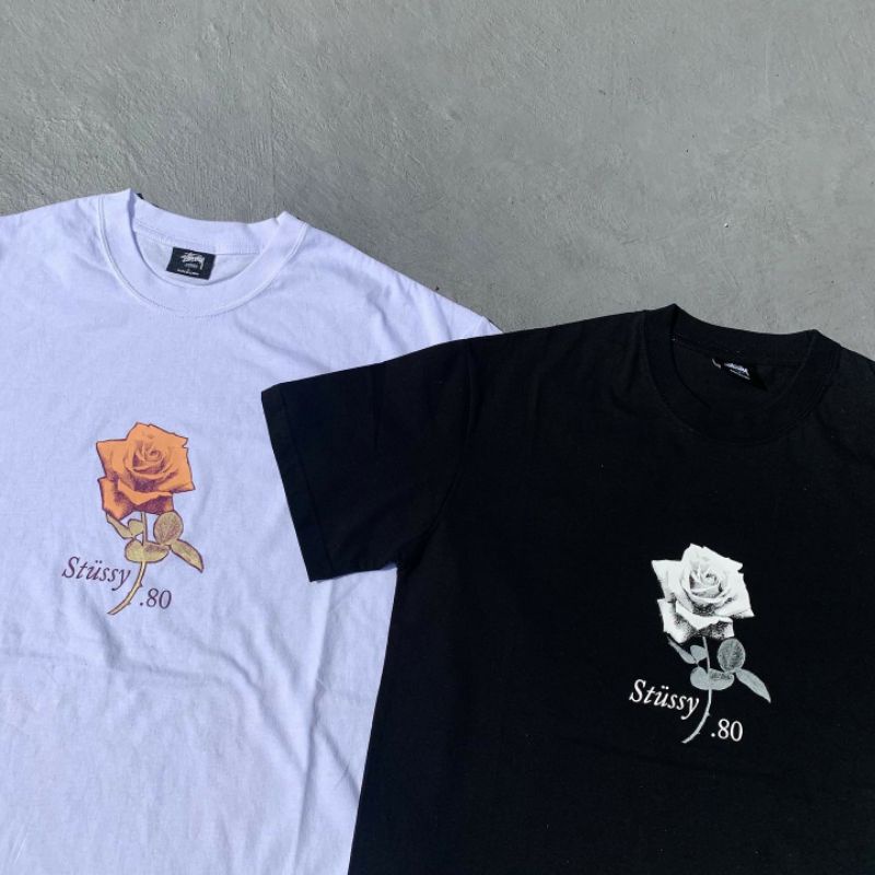 STUSSY 80 ROSE PIG DYED T-SHIRT