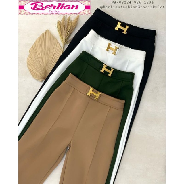 CELANA KULOT SCUBA WANITA BELT H / CELANA KULOT / CELANA PANJANG WANITA