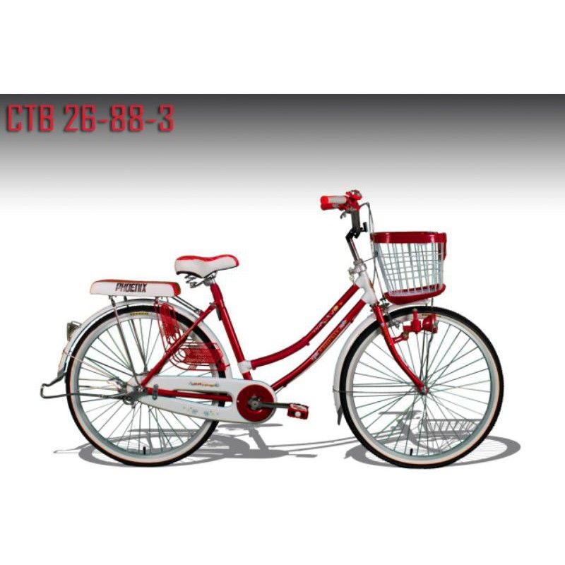 Sepeda mini Phoenix 88-3 ukuran 26 inch sepeda keranjang perempuan anak dewasa