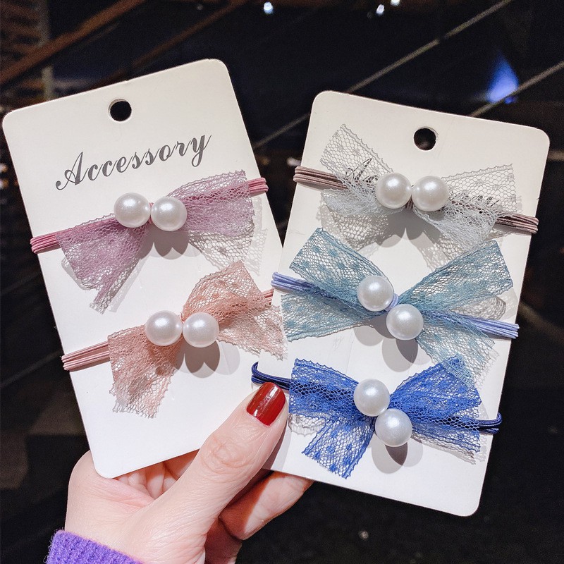 IKATAN RAMBUT KOREA IMPORT / IKAT RAMBUT KARET MOTIF KOREA STYLE / AKSESORIS RAMBUT KOREA / KARET GELANG RAMBUT-I.R - #25 RANDOM