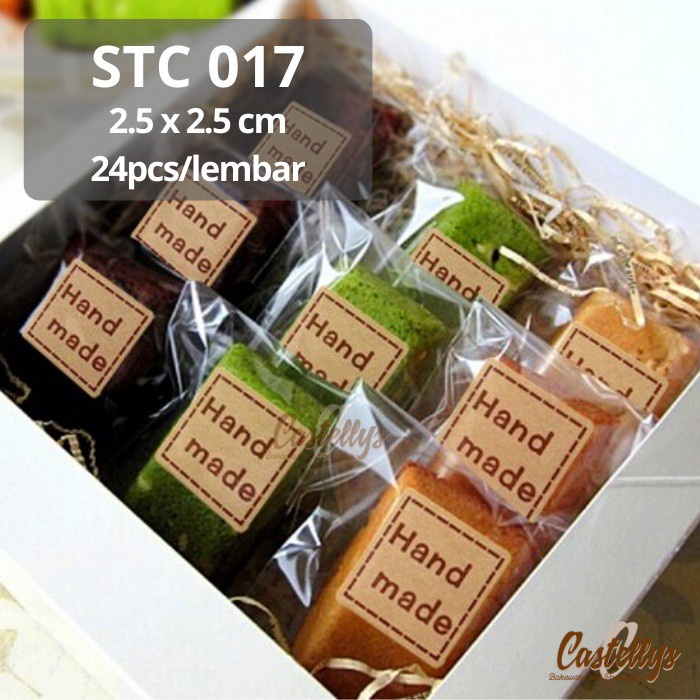 

2 Lembar Sticker Stiker STC 017 Label Packaging Kue Snack Box Hampers Hadiah