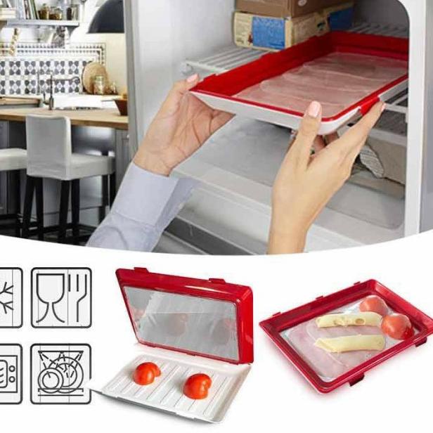 Vacum Tray Food Wadah Plastik Wrap Vacuum Tempat Penutup Makanan Silikon Tray Penyimpan Makanan Food Fresh Praktis