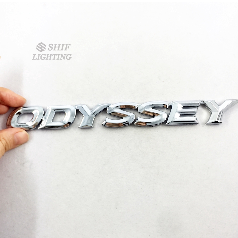 1 x ABS Chrome ODYSSEY Letter Logo Car Auto Rear Trunk Emblem Badge Sticker Decal For HONDA ODYSSEY