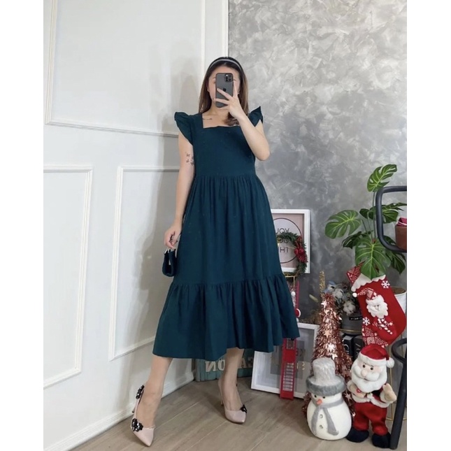 MIDI DRESS RUFFLE  | Dress ruffle