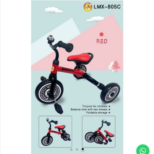 AVIATOR AT-7905 AT7905 ( 3 in 1 ) BISA JADI BALANCE BIKE PUSH BIKE