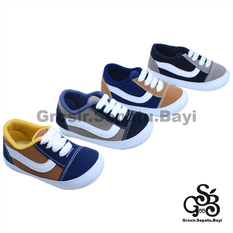 sepatu bayi baby shoes prewalker laki laki perempuan umur 2 sampai 14 bulan model Fans Oldskol