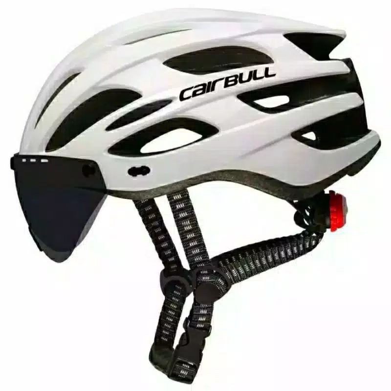 Helm sepeda CAIRBULL SPARK CB-10 sunglass and led helm sepeda lampu kacamata