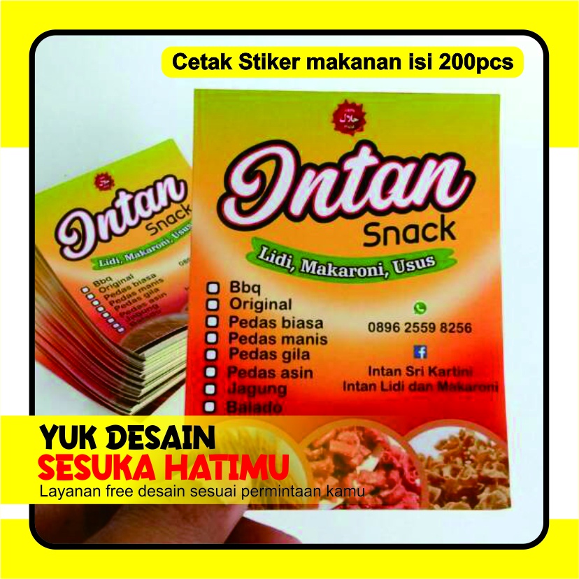 

cetak setiker/ Sticker bontac kotak/ cetak label makanan/ Label produk/ Label Kemasan/ sticker label/ sticker makanan