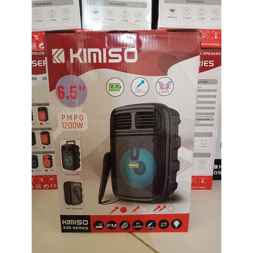 SPEAKER BLUETOOTH UKURAN BESAR 6,5 INCH SUPER BASS / SPEAKER BLUETOOTH KIMISO 3381 6,5 INCH