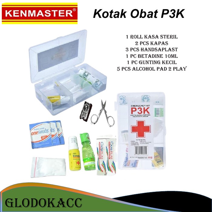 Kotak Obat P3K / Kenmaster Kotak Serbaguna P3K Bisa Untuk Dalam Mobil Lengkap