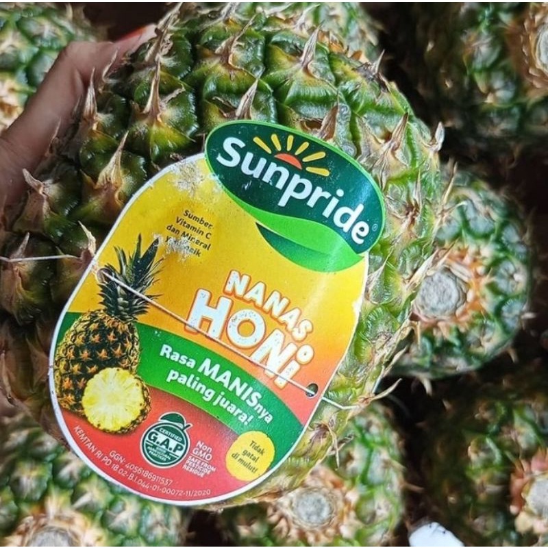 

NANAS MADU SUNPRIDE 1 BUAH/BUAH NANAS MADU SUPER FRESH