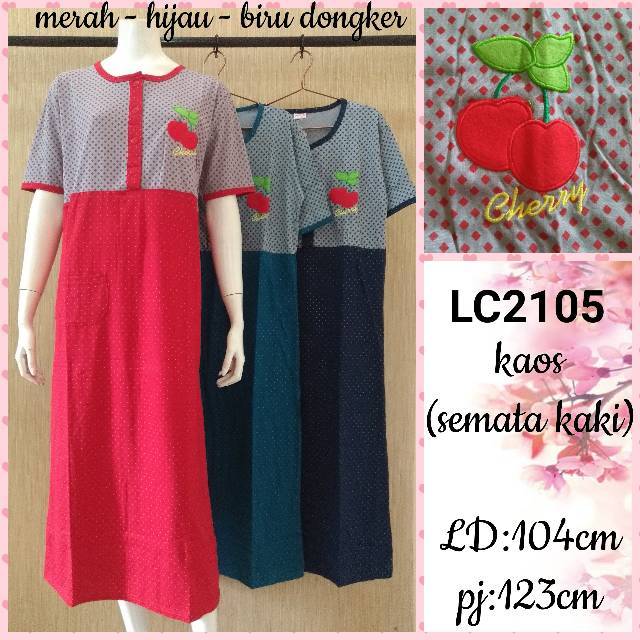 daster panjang baju tidur busui menyusui muslim kaos LC2105
