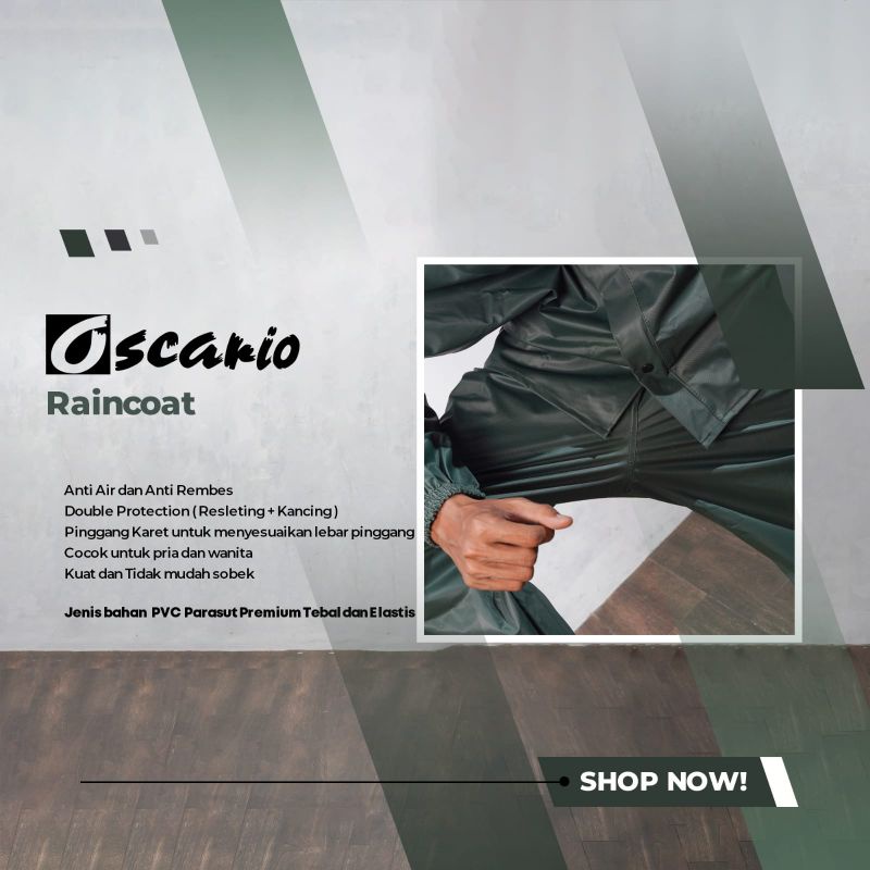 OSCARIO -  Jas Hujan, Mantel Hujan, Raincoat