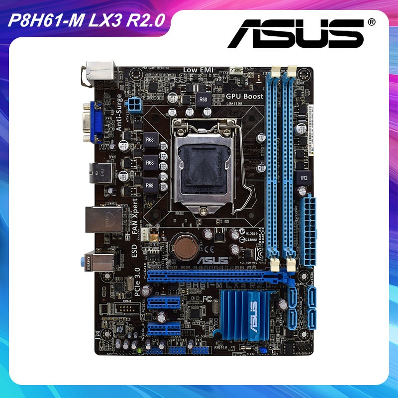 PREORDER 1155 Motherboard DDR3 ASUS P8H61-M LX3 R2.0 Motherboard 1155 DDR3 Intel H61 16GB PCI-E 3.0 