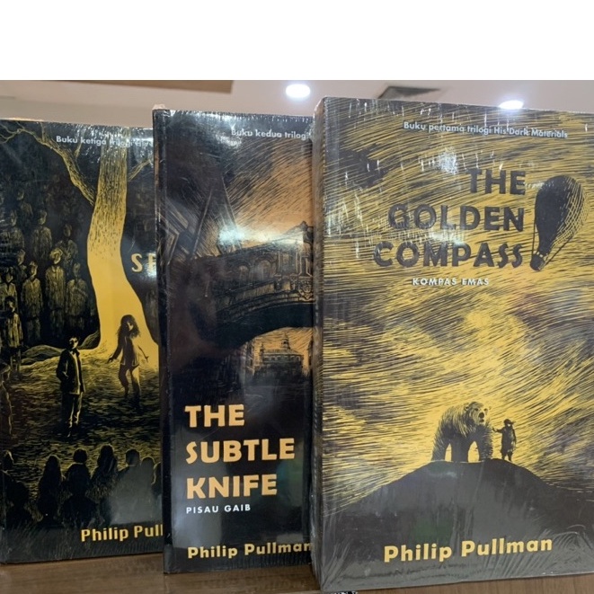 [INDONESIA] BUKU NOVEL SERI HIS DARK MATERIALS - THE GOLDEN COMPASS - THE SUBTLE KNIFE - THE AMBER SPYGLASS - PHILIP PULLMAN [ORIGINAL]