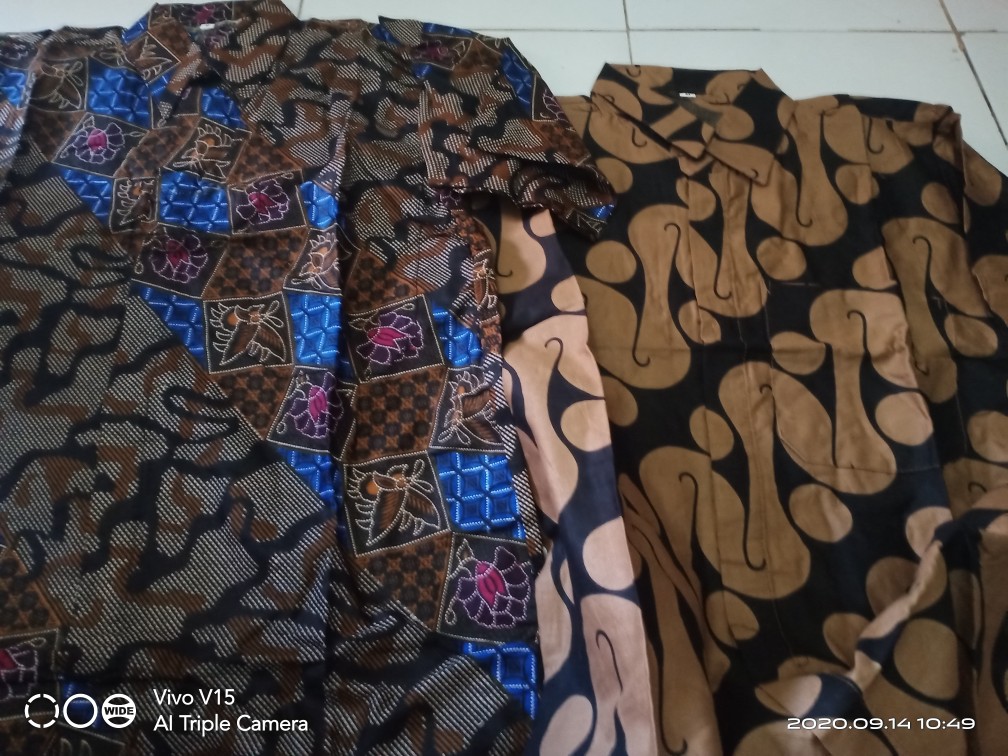 Bswart Batik Hrb026 Kenongo Hem Pendek Padi Pekalongan M L Xl Batik Pria Murah Modern Grosir