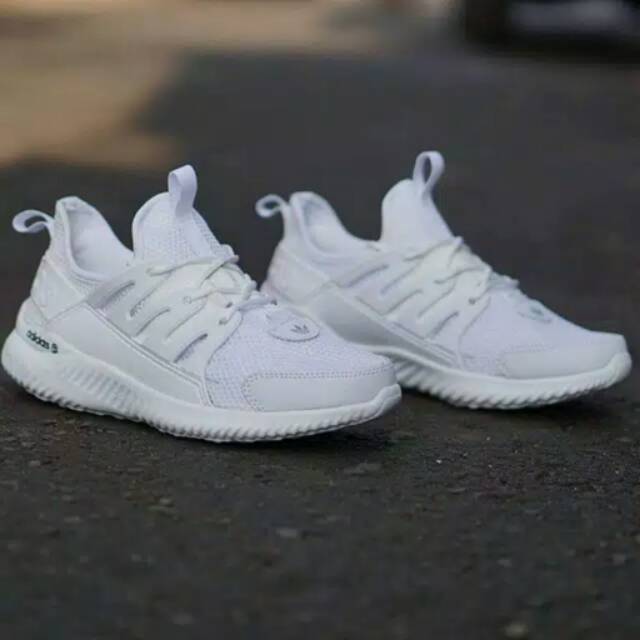 Sepatu Adidas Alphabounce Semi slop Ultraboost Import Vietnam Kado Sneakers Cewek Cowok Fullwhite