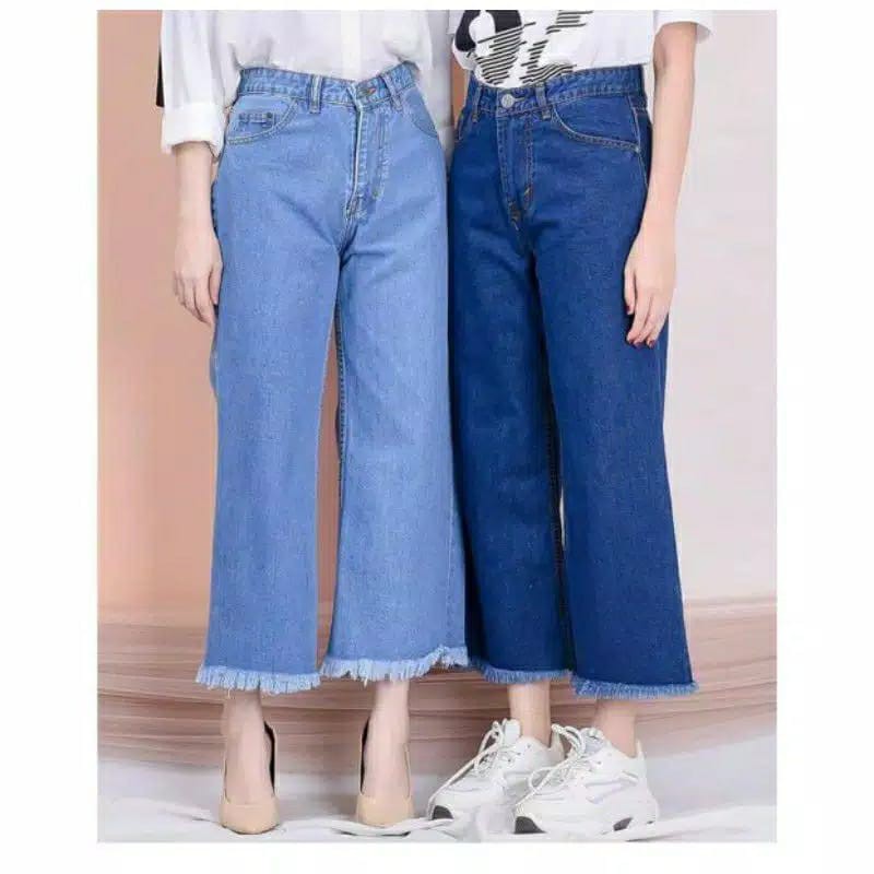 0Celana jeans wanita//Celana panjang//Celana boyfriend wanita//kulot jeans wanita