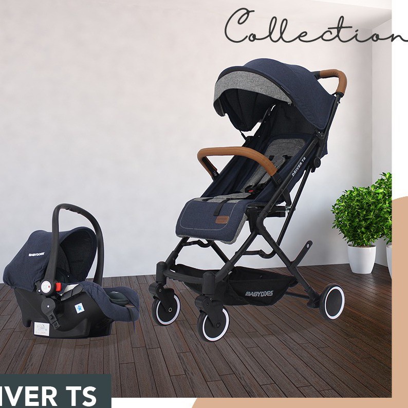 Jual Babydoes Stroller + Car Seat Driver Travel System Cabin Size 2218 Kereta Dorong Bayi Baby